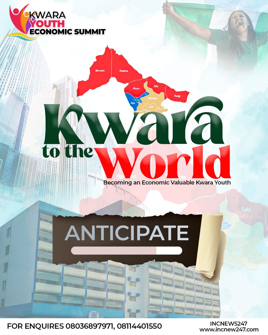 Intercontinental News 247 Sets to Host Kwara Youth Economic Summit on Feb. 24th