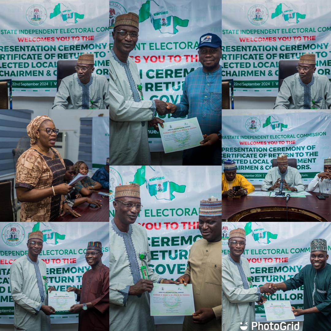 KWSIEC Presents Certificates of Return to Elected Chairmen